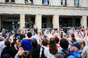 The Olympic Flame In Paris