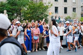 The Olympic Flame In Paris