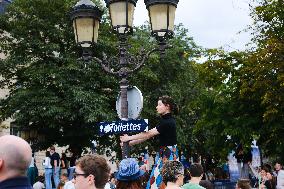 The Olympic Flame In Paris