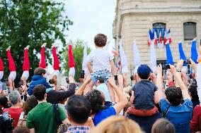 The Olympic Flame In Paris