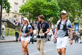 The Olympic Flame In Paris