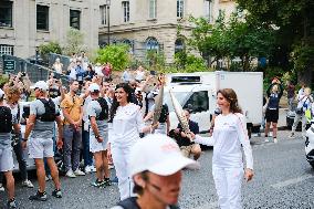 The Olympic Flame In Paris