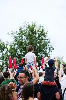 The Olympic Flame In Paris