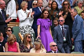 Princess Of Wales And Daughter At Wimbledon - London