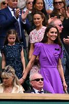 Princess Of Wales And Daughter At Wimbledon - London