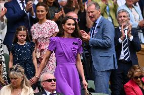 Princess Of Wales And Daughter At Wimbledon - London