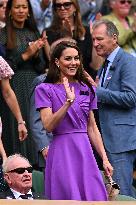 Princess Of Wales And Daughter At Wimbledon - London