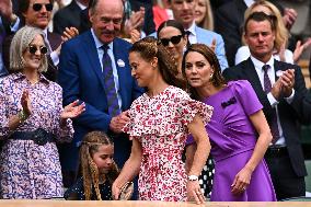 Princess Of Wales And Daughter At Wimbledon - London