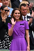 Princess Of Wales And Daughter At Wimbledon - London