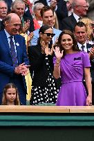 Princess Of Wales And Daughter At Wimbledon - London