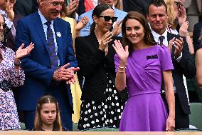 Princess Of Wales And Daughter At Wimbledon - London