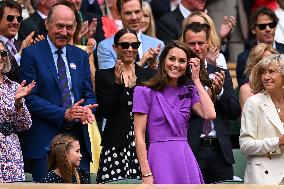 Princess Of Wales And Daughter At Wimbledon - London