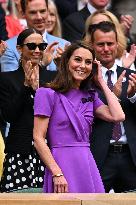 Princess Of Wales And Daughter At Wimbledon - London