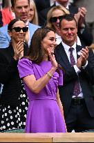 Princess Of Wales And Daughter At Wimbledon - London