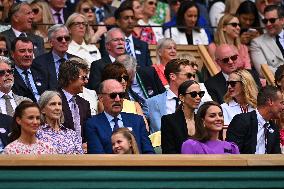 Princess Of Wales And Daughter At Wimbledon - London