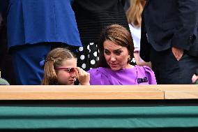 Princess Of Wales And Daughter At Wimbledon - London