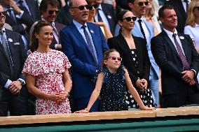 Princess Of Wales And Daughter At Wimbledon - London