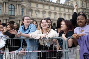 Olympic Torch Relay at the Louvre Pyramid- Paris