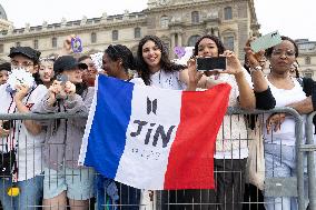 Olympic Torch Relay at the Louvre Pyramid- Paris