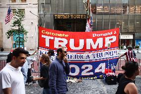 Trump Supporters In NYC After Trump Assassination Attempt