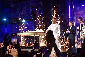 Olympic Flame at the City Hall in Paris