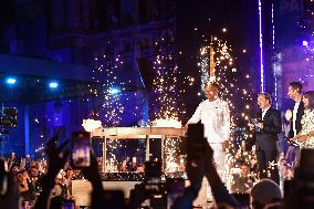 Olympic Flame at the City Hall in Paris