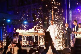 Olympic Flame at the City Hall in Paris