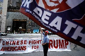 Trump Supporters Gather In New York Day After Assassination Attempt In Pennsylvania