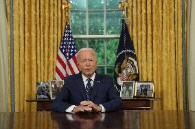 Biden Gives Oval Office Address After Assassination Attempt On Trump - Washington