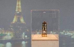 Paris 2024 - The Olympic Flame On Display At City Hall