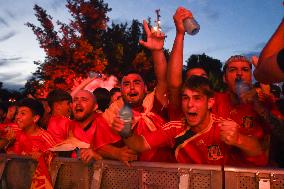 Euro 2024 - Fans Watch The Final’s Broadcast - Madrid