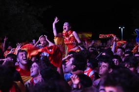 Euro 2024 - Fans Watch The Final’s Broadcast - Madrid