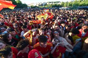 Euro 2024 - Fans Watch The Final’s Broadcast - Madrid