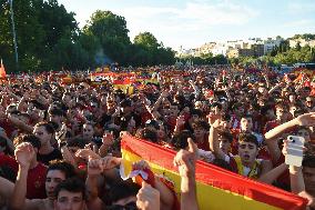 Euro 2024 - Fans Watch The Final’s Broadcast - Madrid