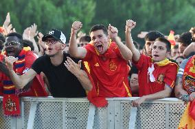 Euro 2024 - Fans Watch The Final’s Broadcast - Madrid