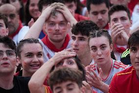 Euro 2024 - Fans Watch The Final’s Broadcast Across Spain