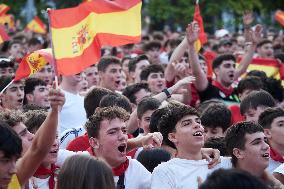 Euro 2024 - Fans Watch The Final’s Broadcast Across Spain