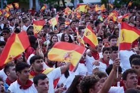 Euro 2024 - Fans Watch The Final’s Broadcast Across Spain