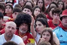 Euro 2024 - Fans Watch The Final’s Broadcast Across Spain