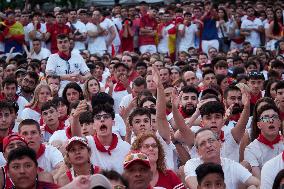 Euro 2024 - Fans Watch The Final’s Broadcast Across Spain