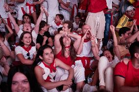 Euro 2024 - Fans Watch The Final’s Broadcast Across Spain