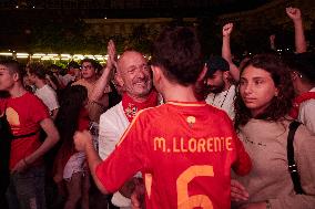 Euro 2024 - Fans Watch The Final’s Broadcast Across Spain