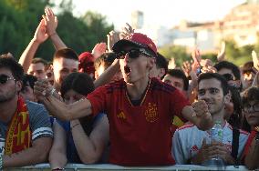 Euro 2024 - Fans Watch The Final’s Broadcast Across Spain