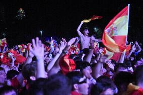 Euro 2024 - Fans Watch The Final’s Broadcast Across Spain