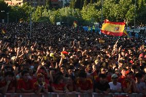 Euro 2024 - Fans Watch The Final’s Broadcast Across Spain