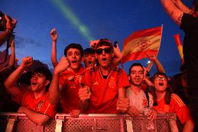 Euro 2024 - Fans Watch The Final’s Broadcast Across Spain