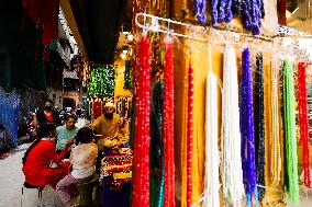 Glass Beads Sales Go High In Nepal With Arrival Of Hindu Holy Month Of Shrawan