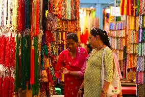 Glass Beads Sales Go High In Nepal With Arrival Of Hindu Holy Month Of Shrawan