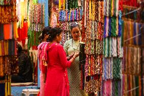 Glass Beads Sales Go High In Nepal With Arrival Of Hindu Holy Month Of Shrawan