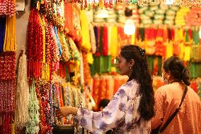 Glass Beads Sales Go High In Nepal With Arrival Of Hindu Holy Month Of Shrawan